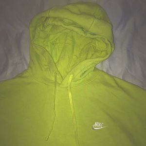 Large Neon Yellow Nike Hoodie Men’s